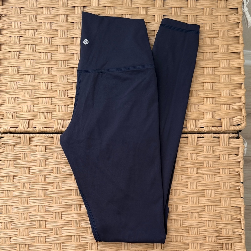 CRZ YOGA Navy Blue High-Waisted Leggings 28”
